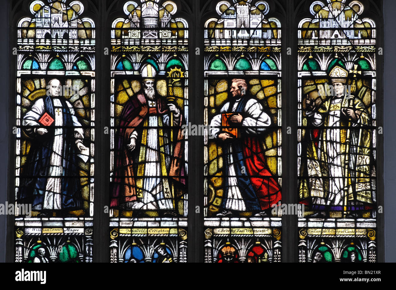 Stained glass in St. John the Baptist Church, Peterborough