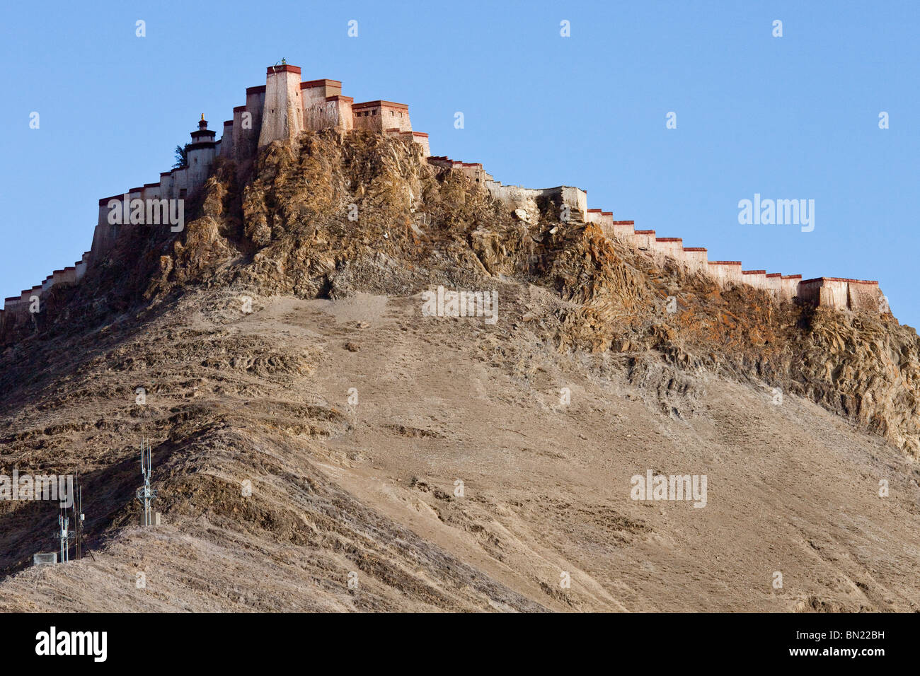 Gyantse Dzong or Fortress in Gyantse, Tibet Stock Photo