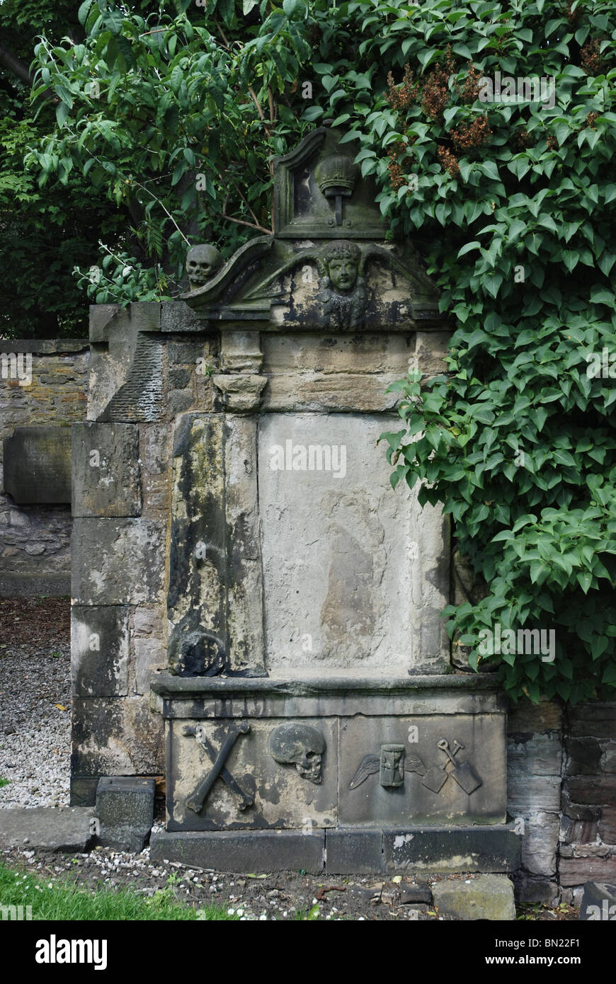 Tomb in Old Calton Burial Ground, Edinburgh. Stock Photo