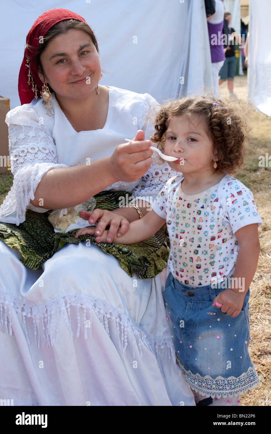 Romani Woman and child, Ireland Stock Photo