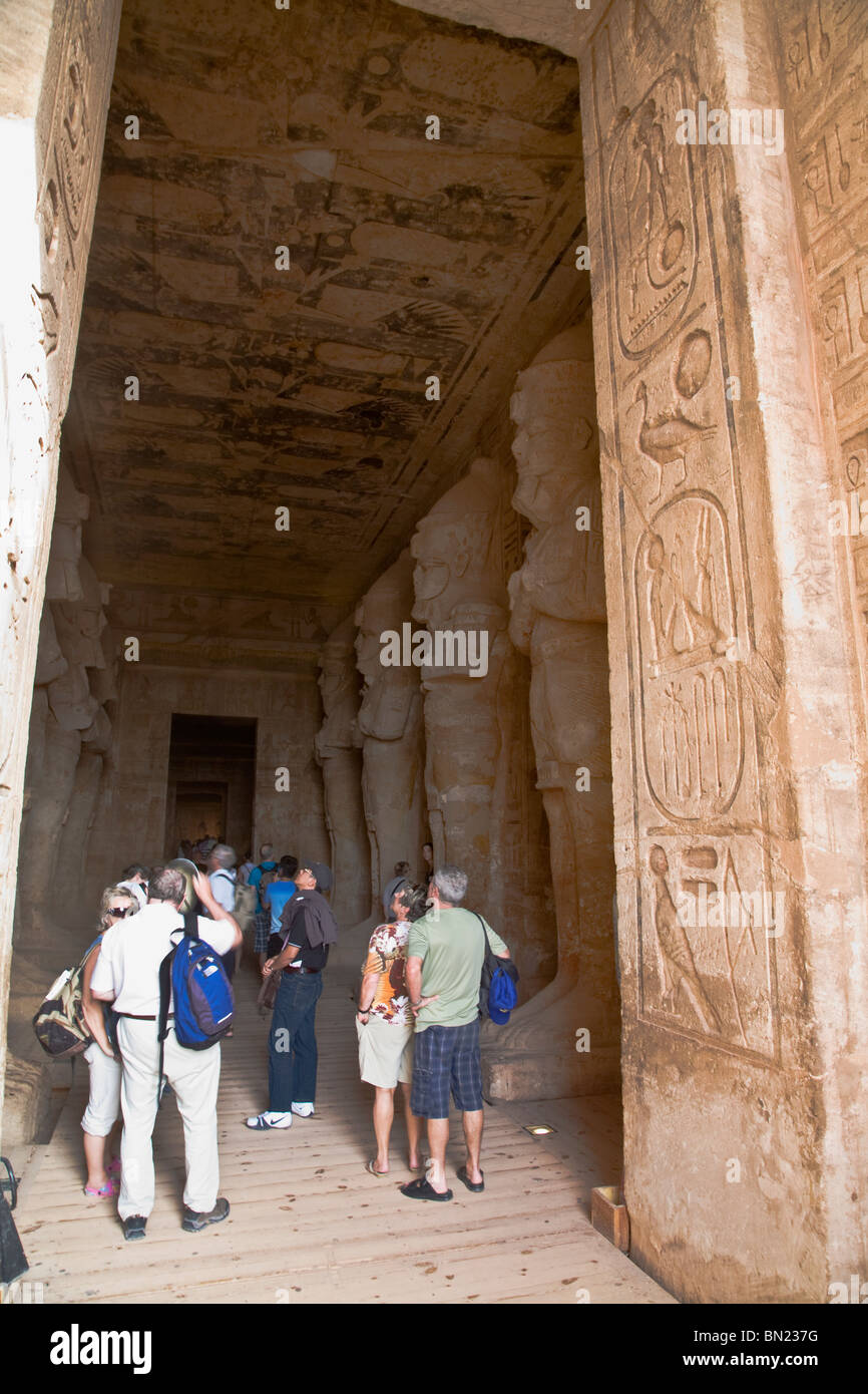 Hypostyle hall - Abu Simbel Stock Photo