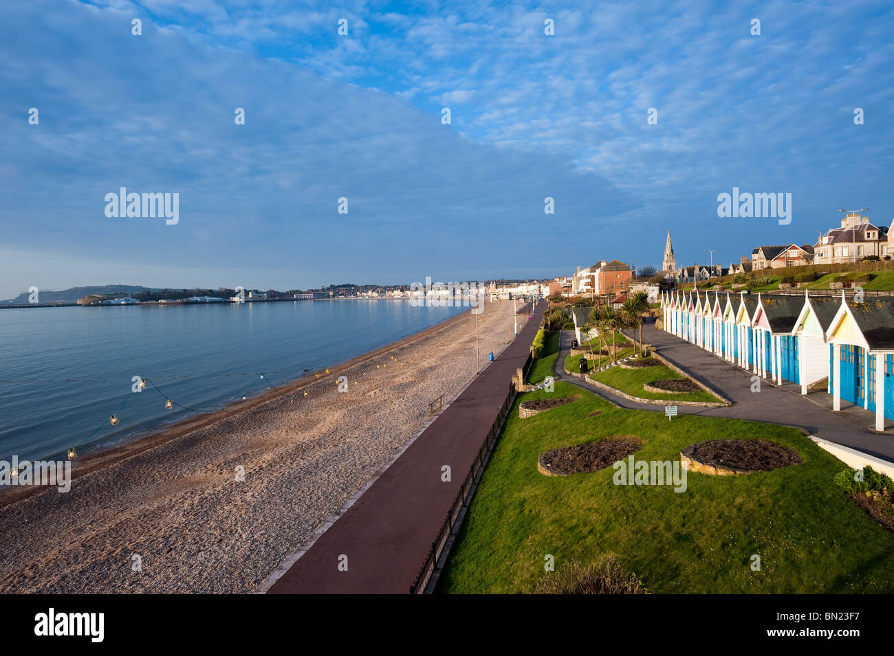 Weymouth sea front from Greenhill, looking west towards the harbour