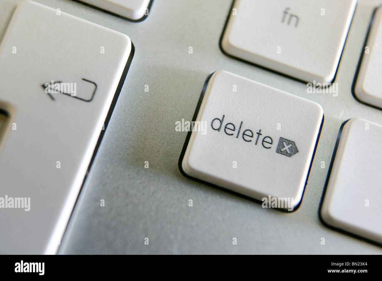 The delete key on an Apple Mac keyboard Stock Photo