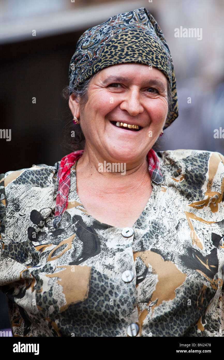 Smiling woman in Tbilisi, Georgia Stock Photo