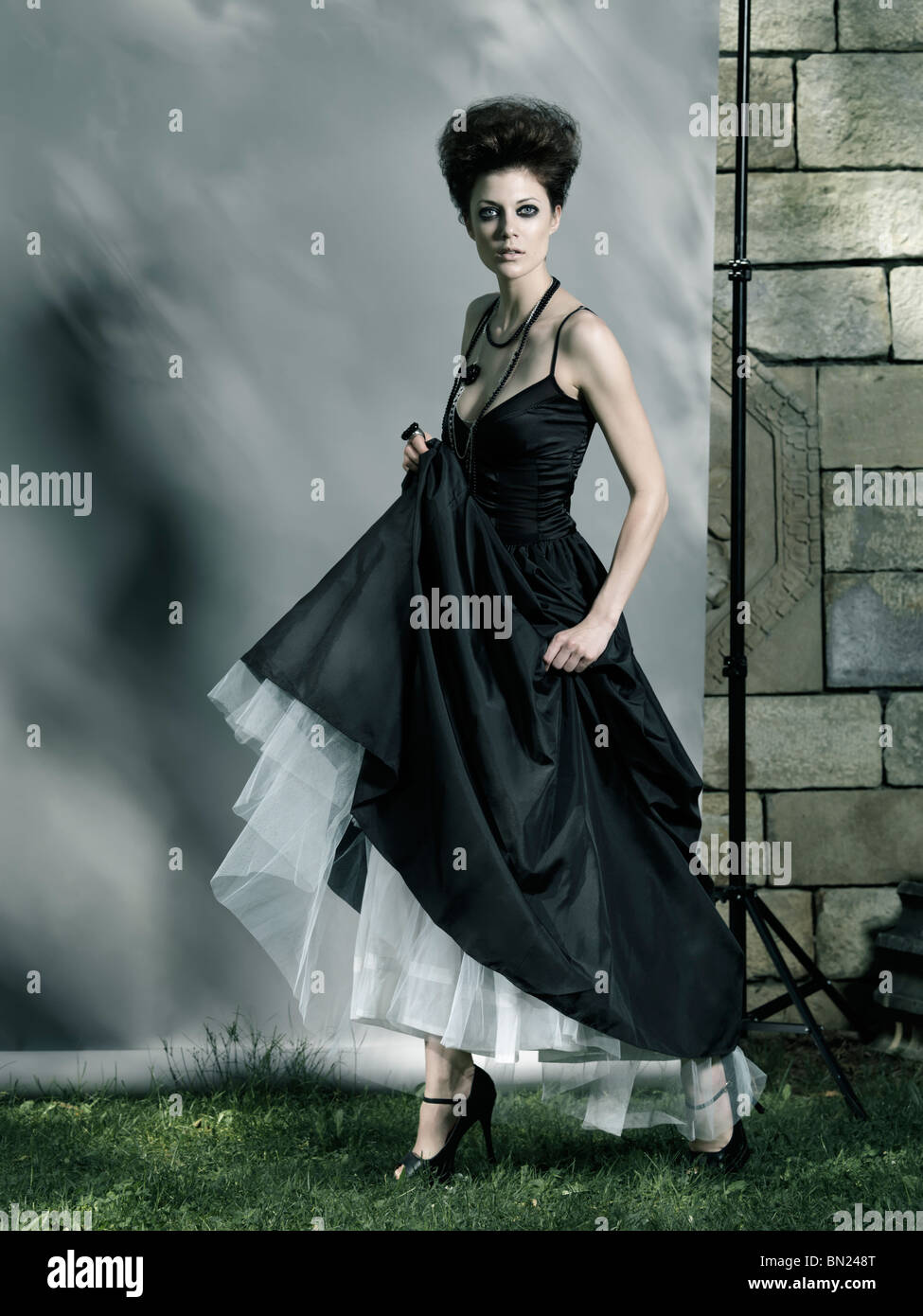 camilla dress With Shirred Waist And Cuff Size:XL / 10 Web Collection: Met Gala Cornelia Royal Blue Floral