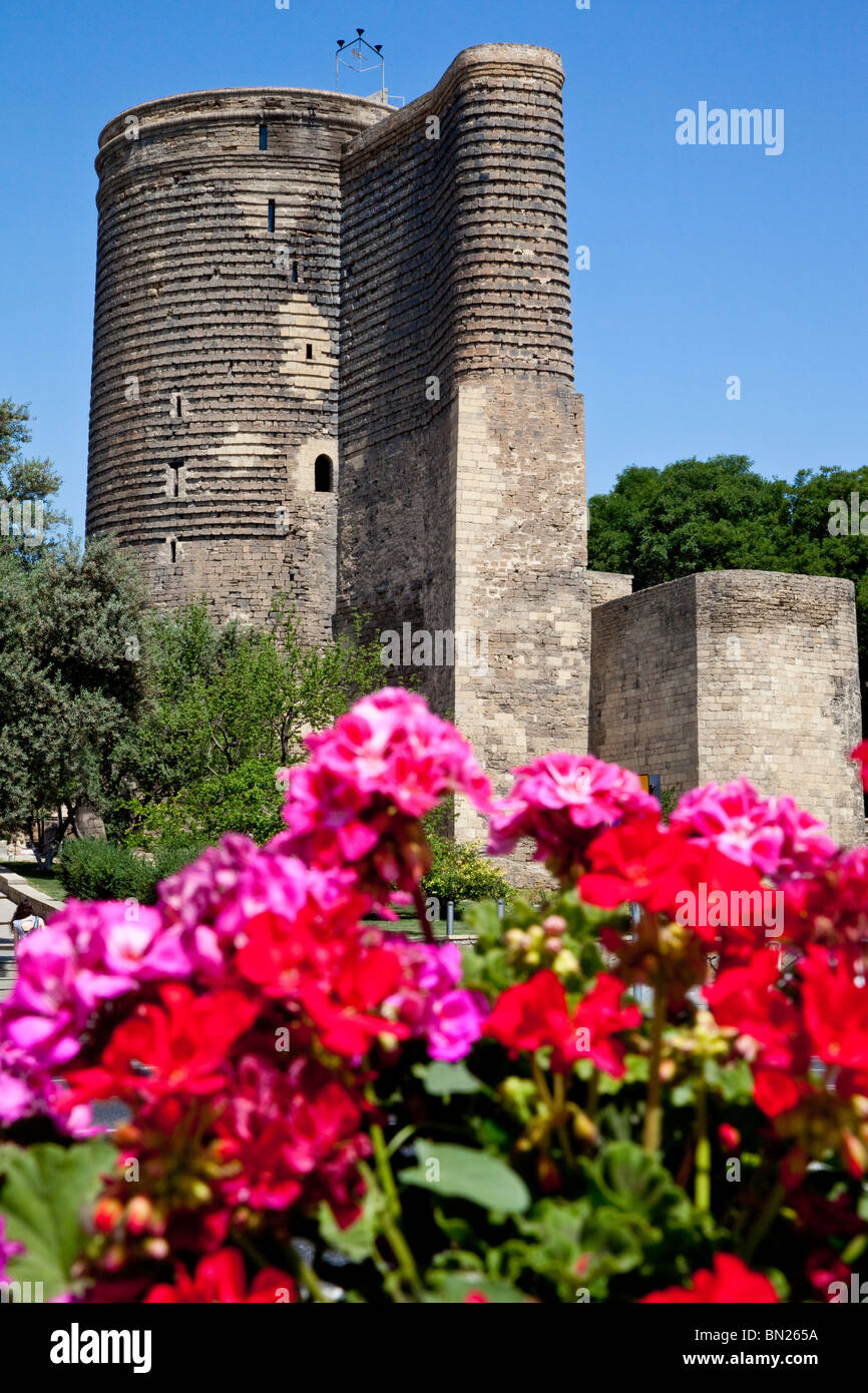 Maiden Tower in Baku, Azerbaijan Stock Photo