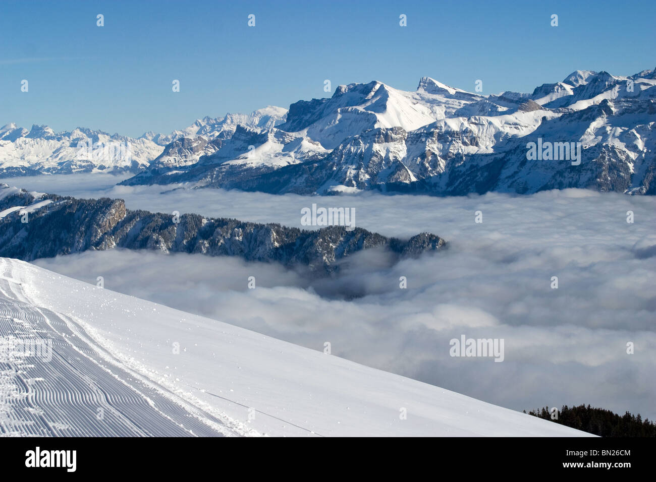 Swiss alps aerial view hi-res stock photography and images - Alamy