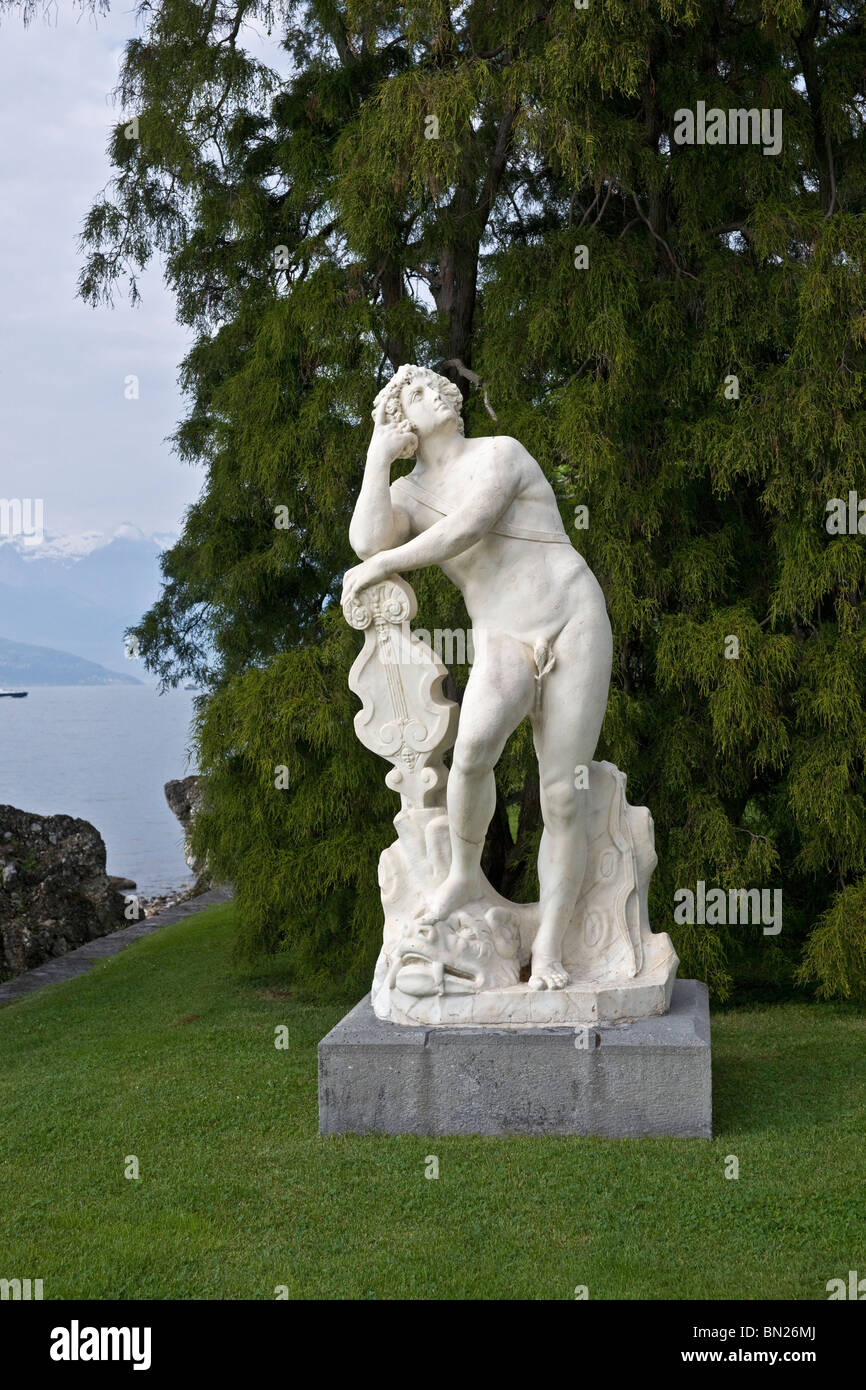 Statue in Gardens of Villa Melzi, Bellagio, Italy Stock Photo