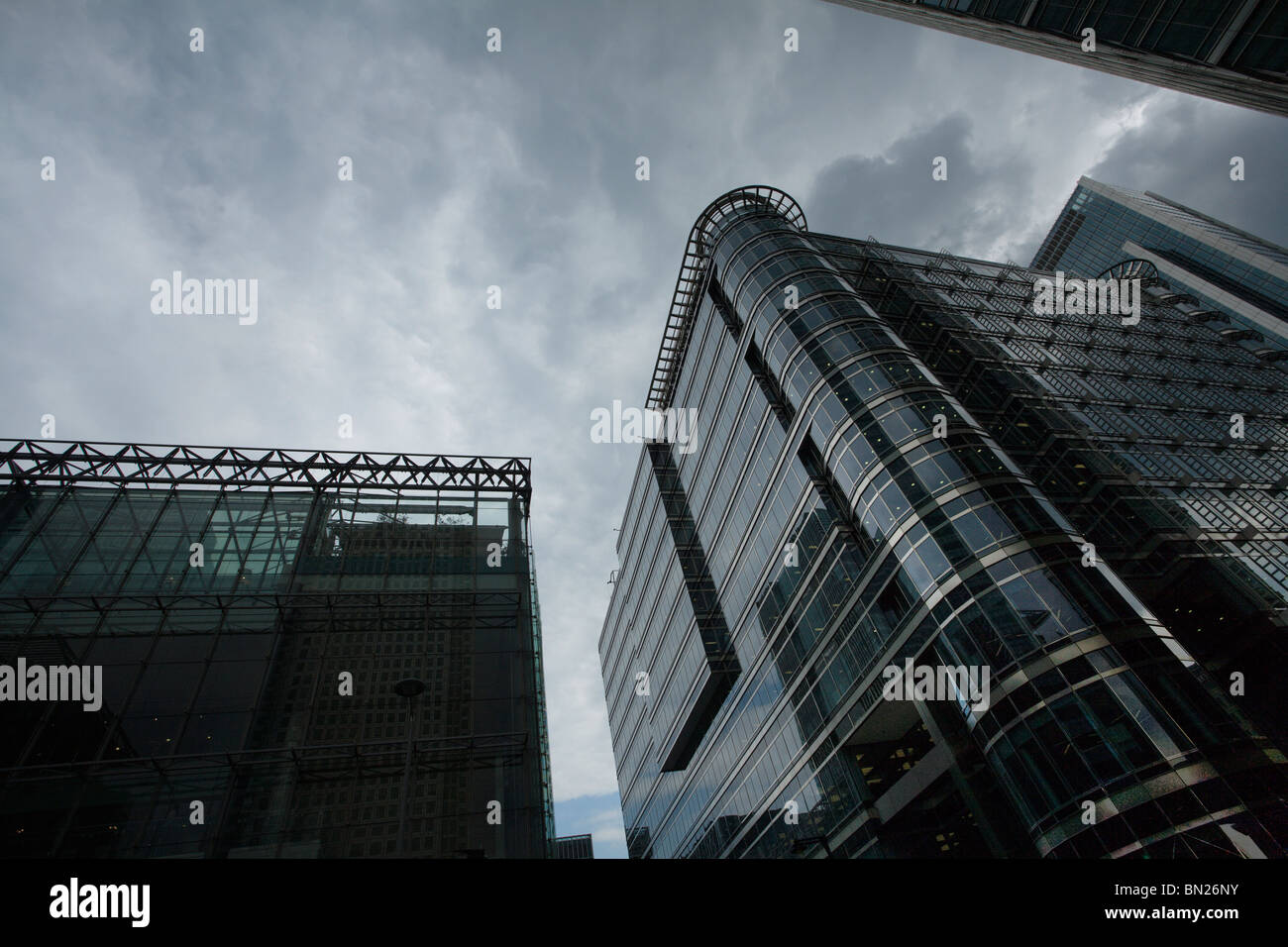 stock image of canary wharf london corporate buildings Stock Photo - Alamy