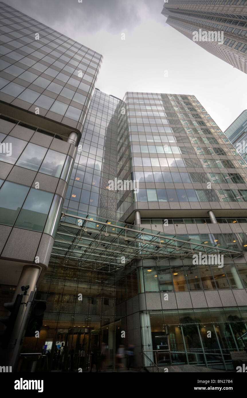 stock image of canary wharf london corporate buildings Stock Photo - Alamy