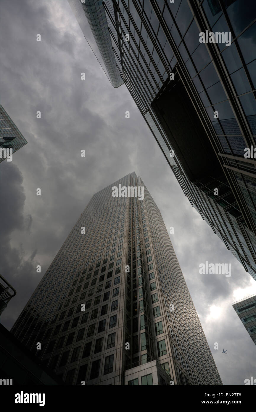 stock image of canary wharf london corporate buildings Stock Photo - Alamy