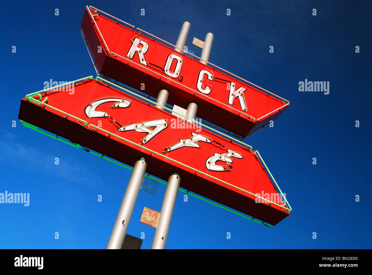 Rock Café in Stroud, Oklahoma.  An icon on Route 66. Stock Photo