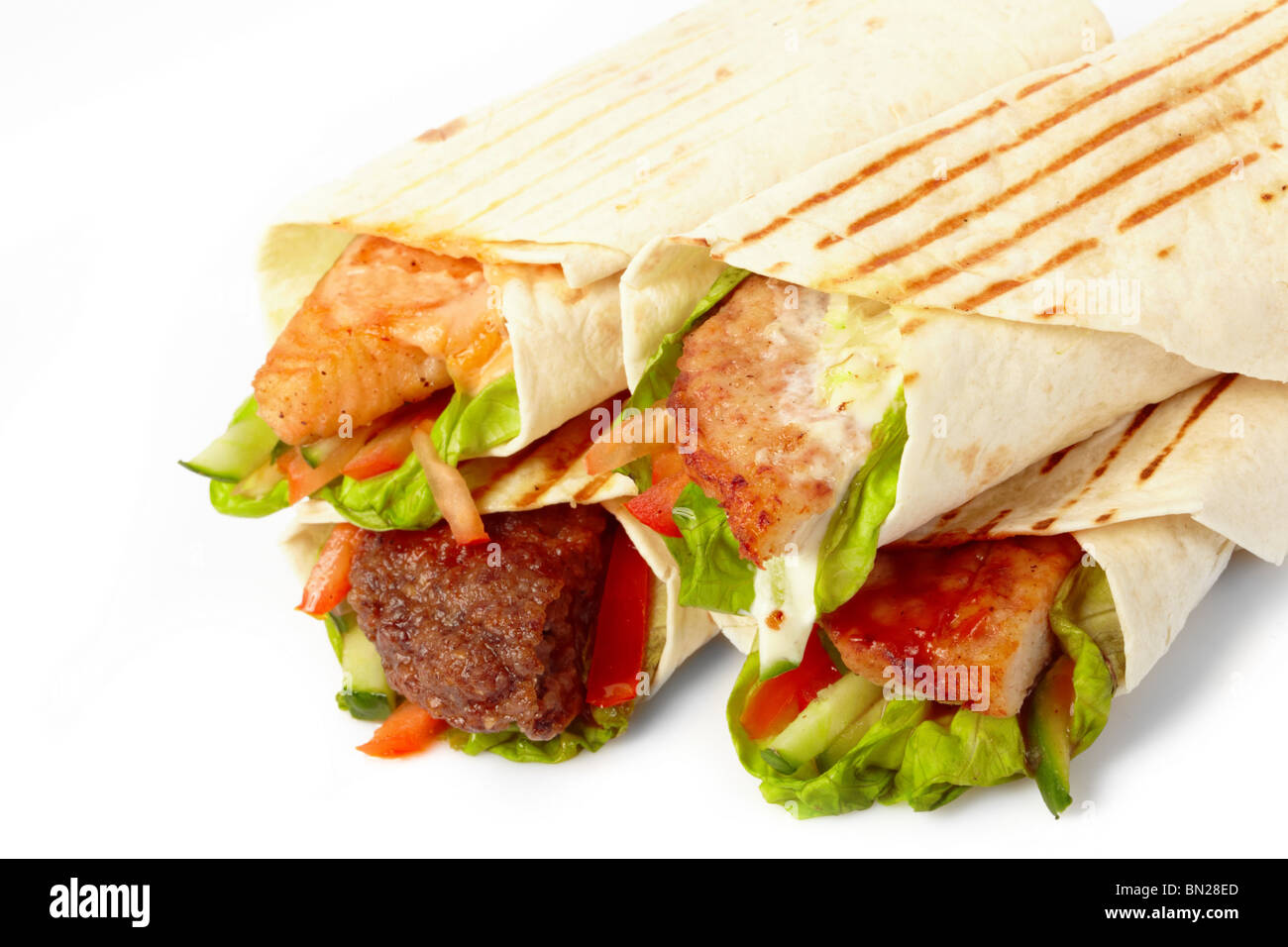 tortilla with vegetables Stock Photo
