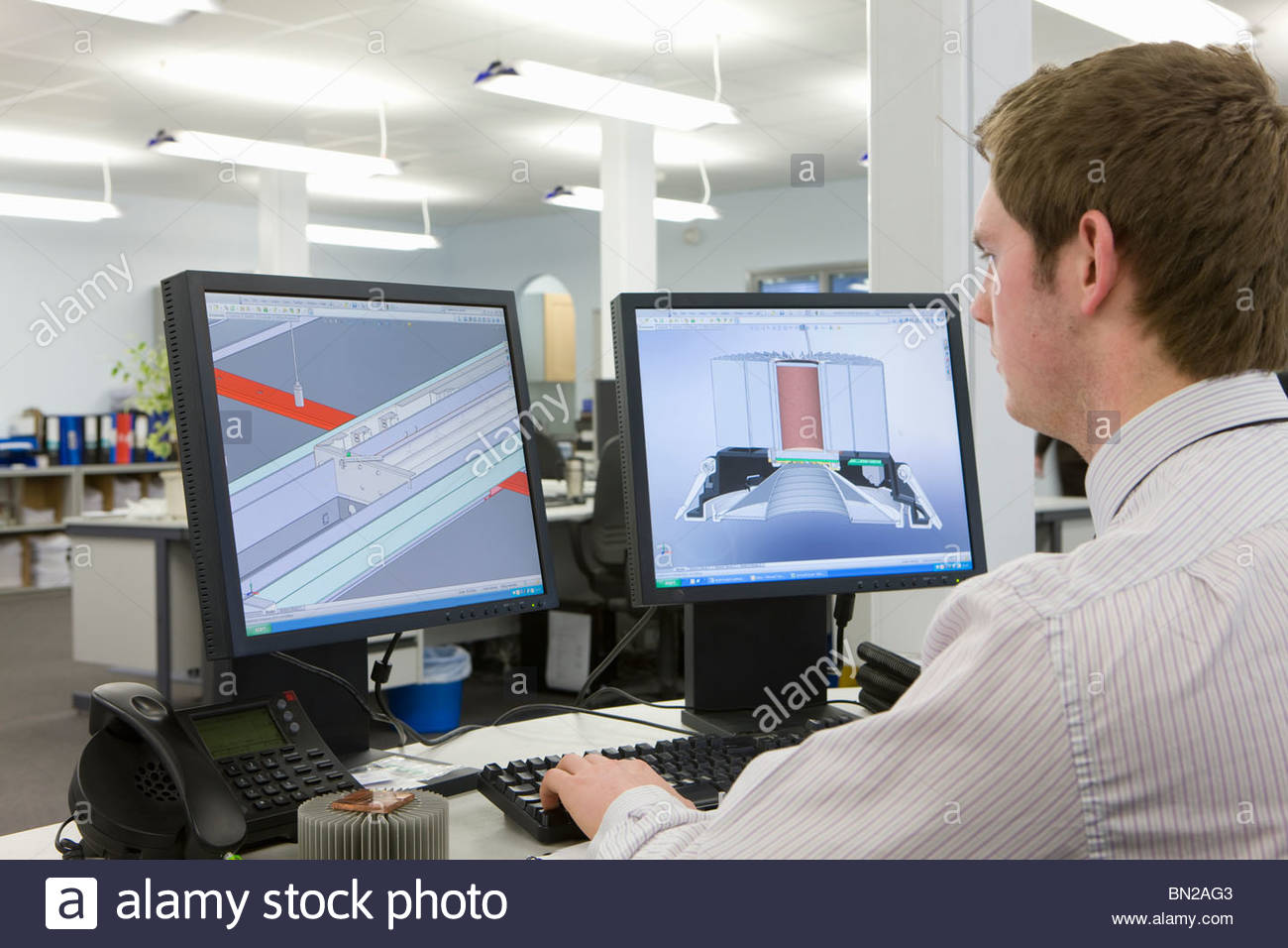 CAD designer working