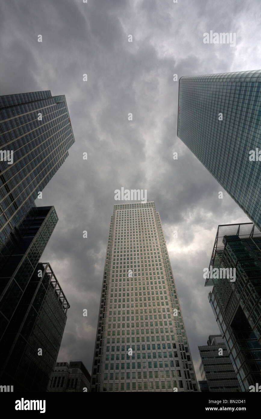 stock image of canary wharf london corporate buildings Stock Photo - Alamy