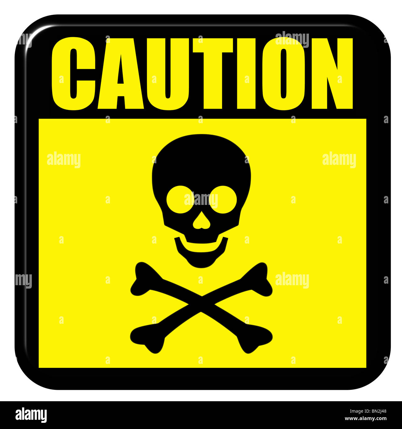 Caution death sign Stock Photo Alamy