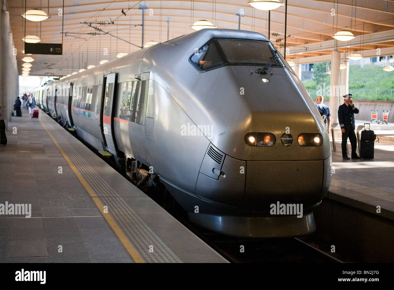 Express train at Oslo's Gardermoen Station, Norway Stock Photo - Alamy