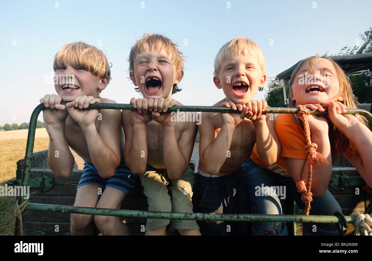 Laughing kids Stock Photo