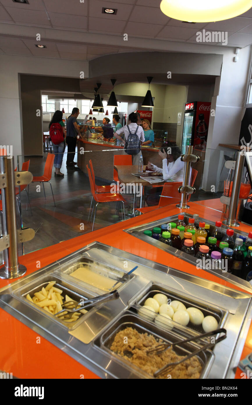 Interior of a Cafeteria Stock Photo - Alamy