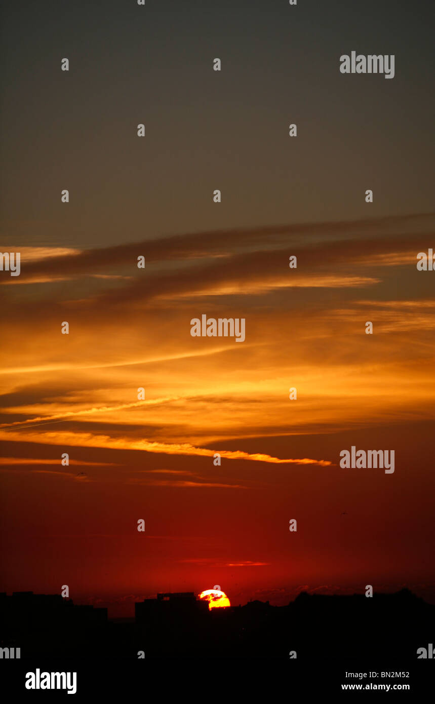 Sunset in Oporto Stock Photo