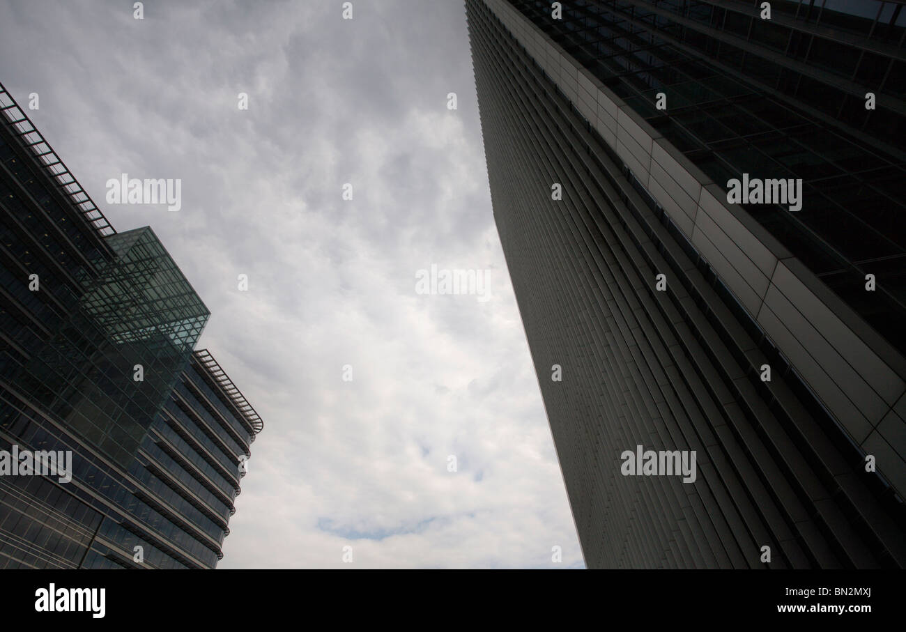 stock image of canary wharf london corporate buildings Stock Photo - Alamy