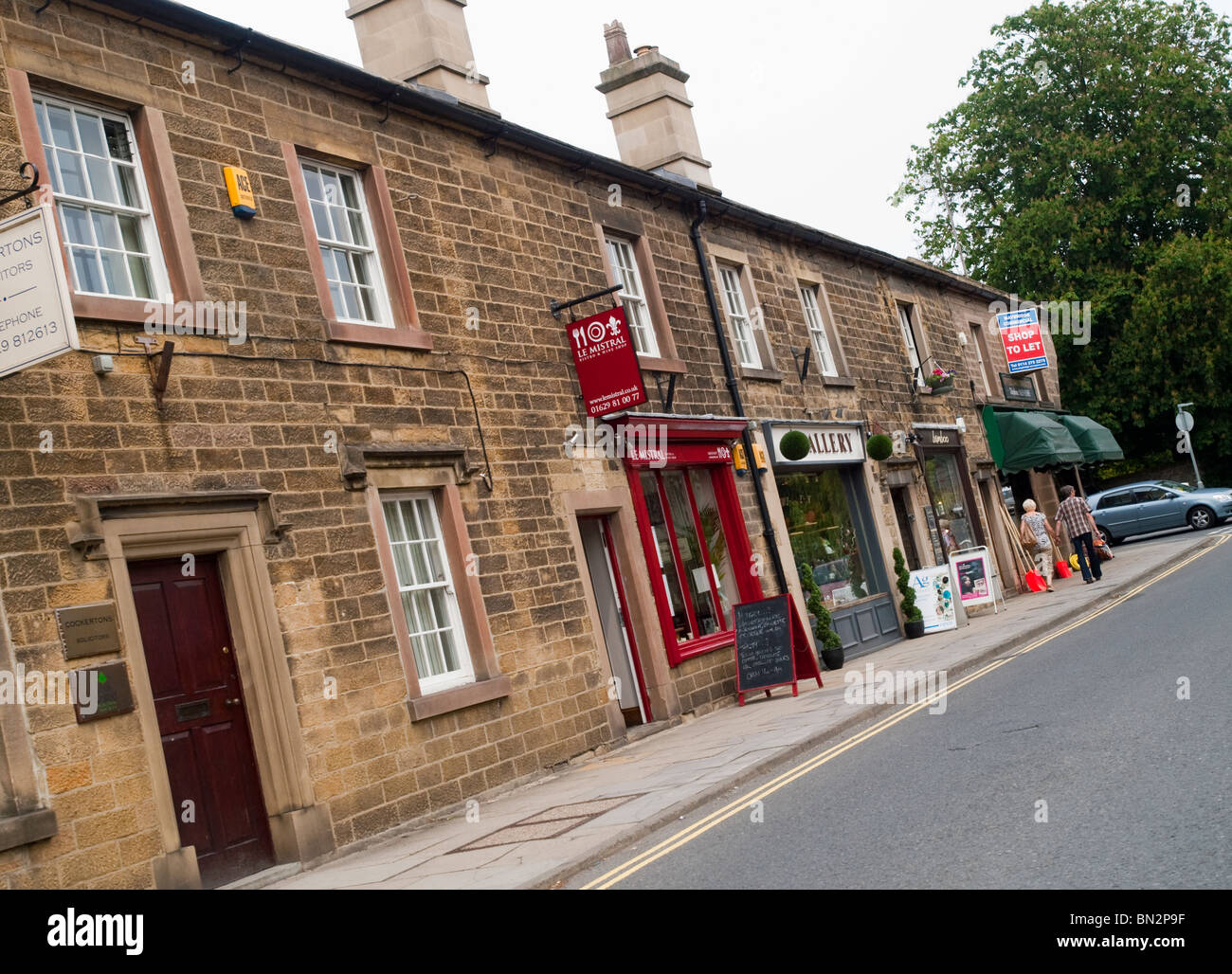 Shops In Bakewell Peak District High Resolution Stock Photography and