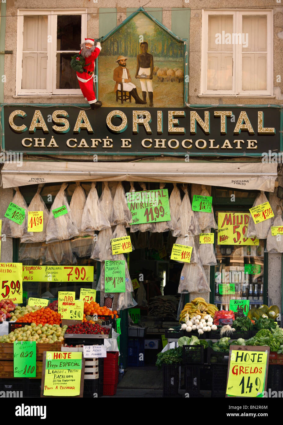 Typical shop-window in Oporto, Portugal Stock Photo