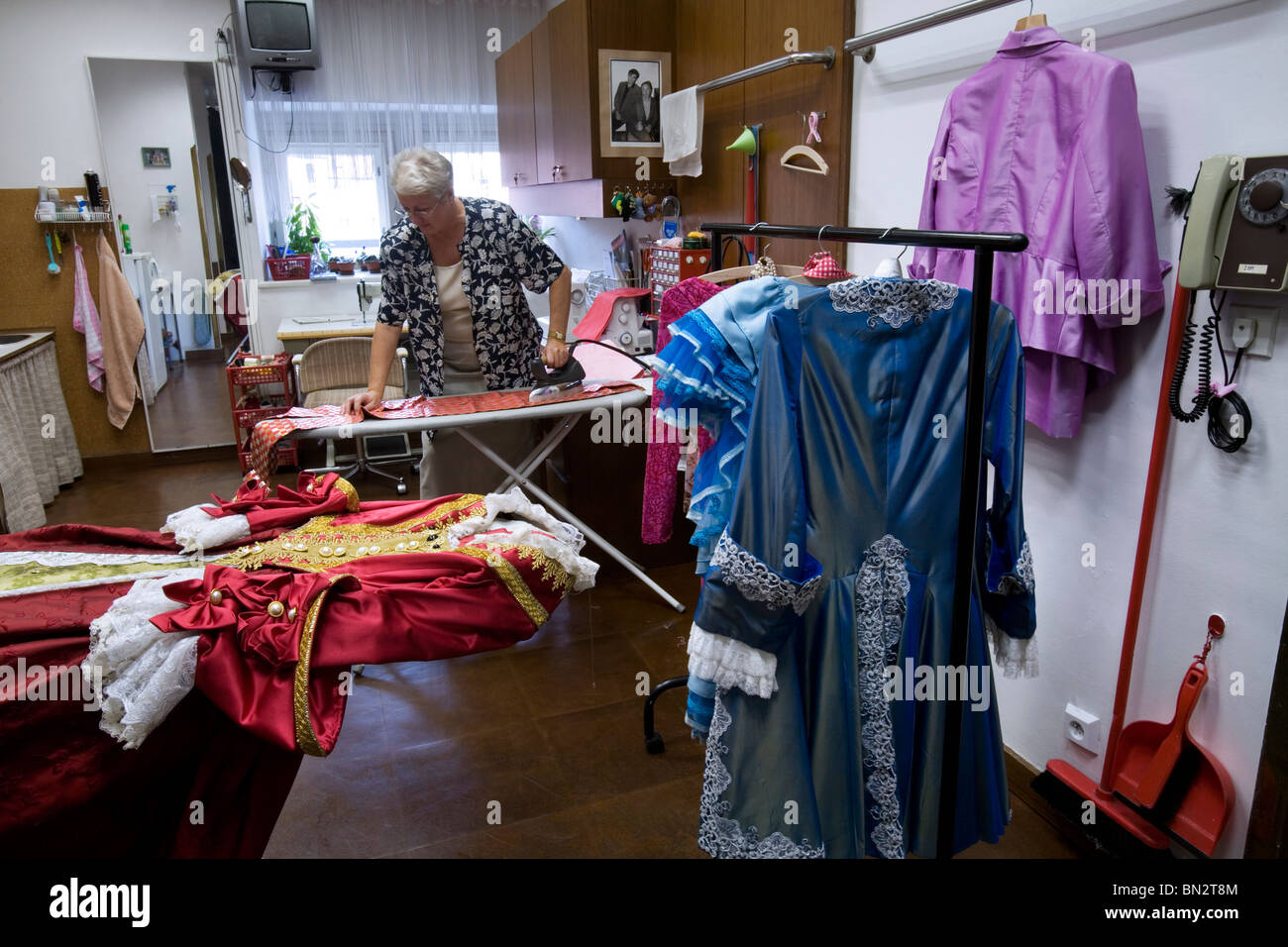 Costume at a theatre, Prague Stock Photo Alamy
