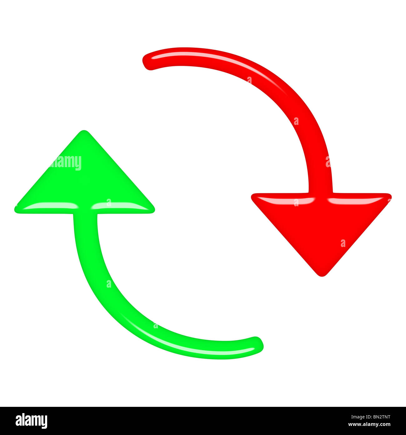3d circular up and down arrows Stock Photo - Alamy