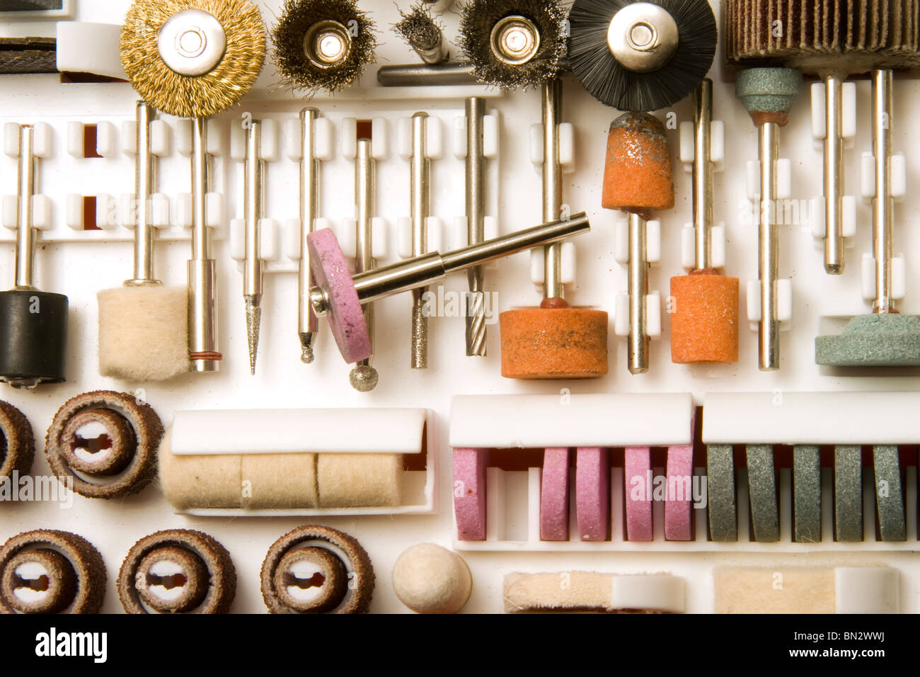 Tools and tips for manual lathe Stock Photo