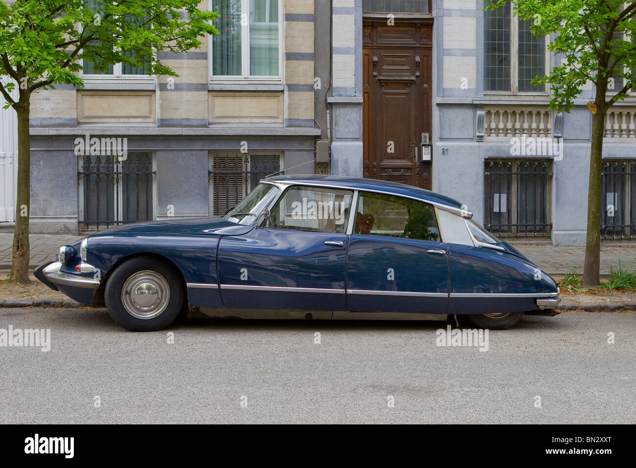 Citroën DS was an executive car produced by the French manufacturer Citroën between 1955 and 1975. Styled by Italian sculptor an Stock Photo