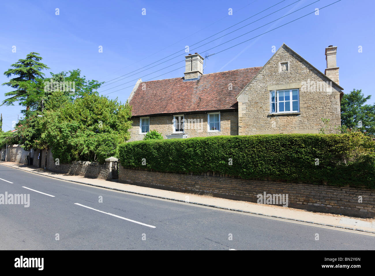 Attractive stone house in the village of Harrold, Bedfordshire, UK Stock Photo Alamy