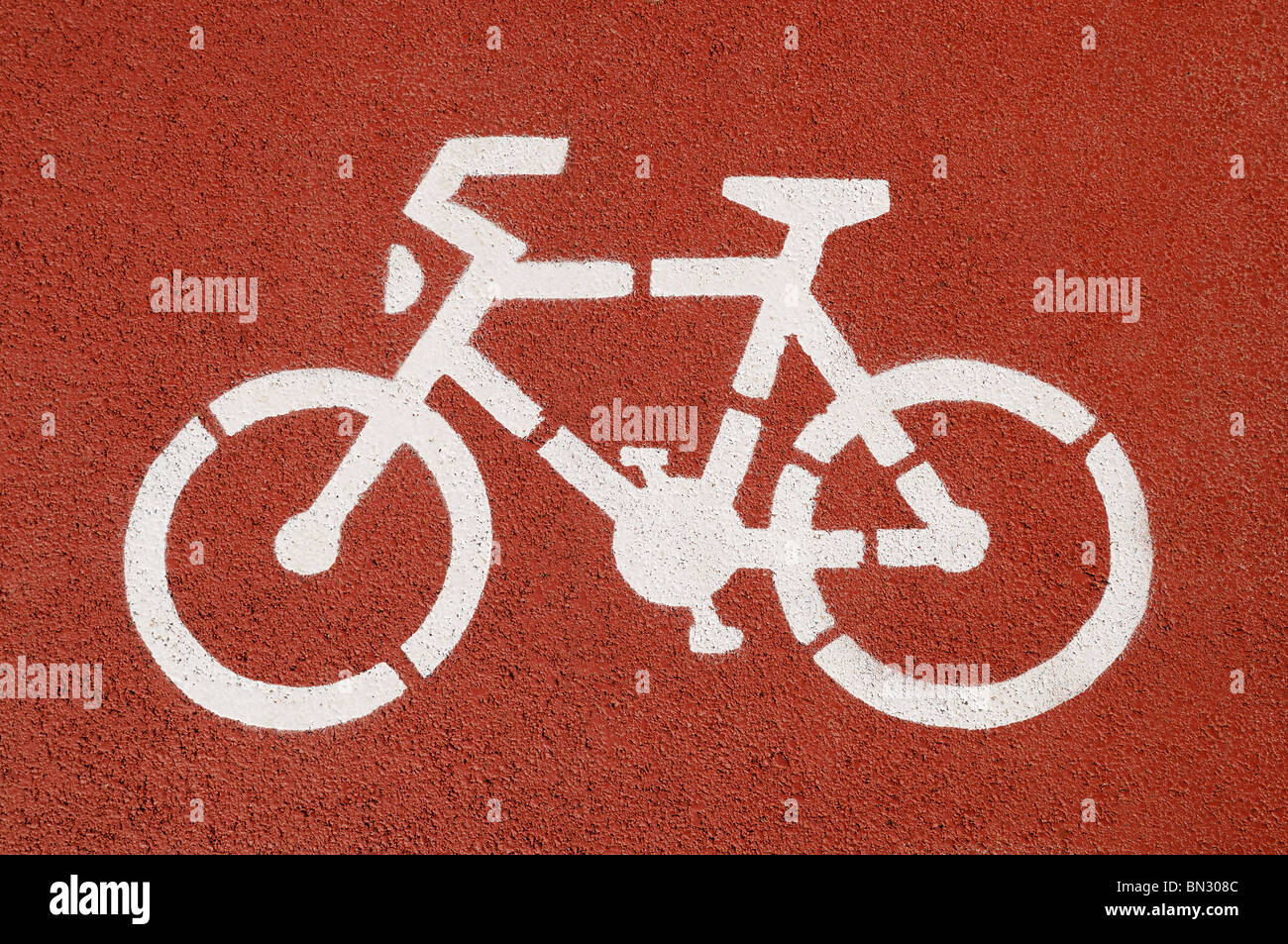 Cycle Lane, Close Up. Stock Photo