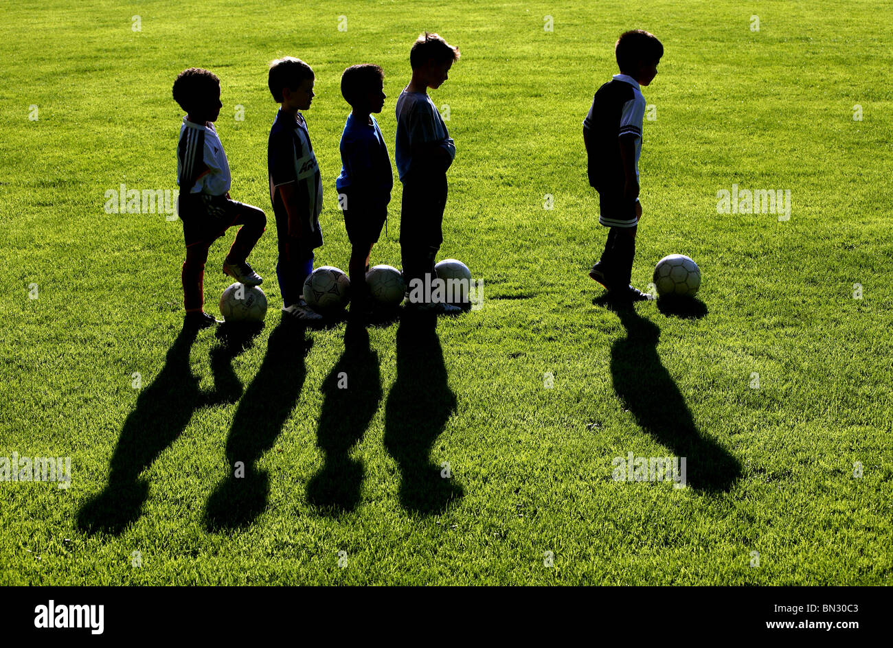 Boys at football training, Berlin, Germany Stock Photo Alamy