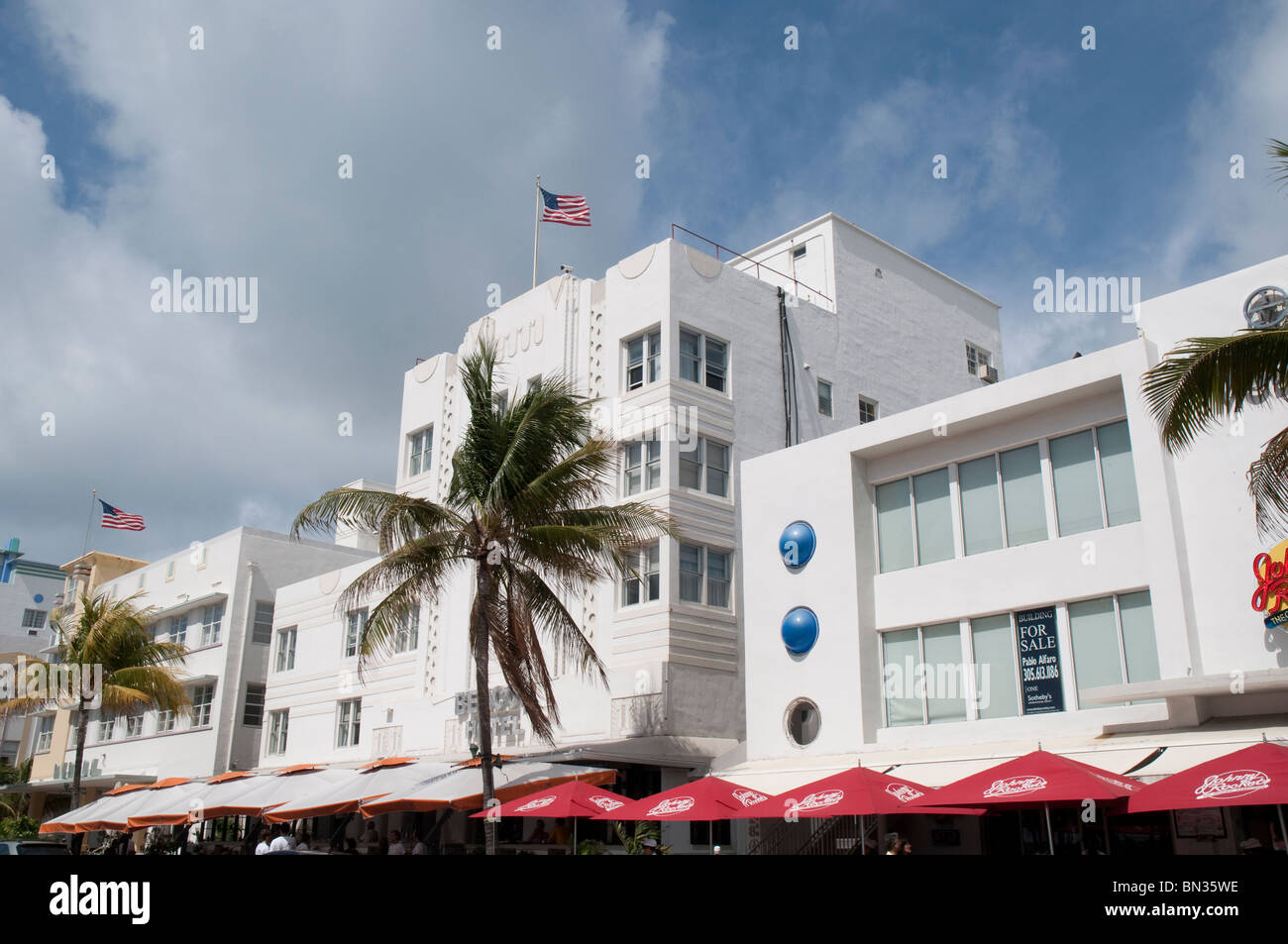 Art Deco Hotels on Ocean Drive in South Beach, Miami, Florida USA Stock Photo Alamy