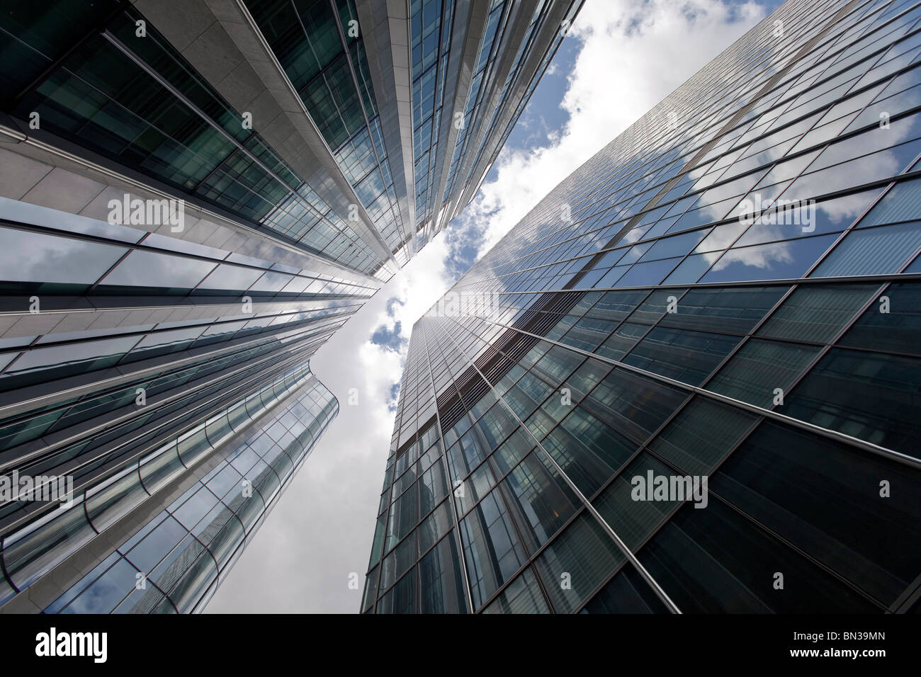 The Headquarters of Barclays Bank in Canary Wharf, the new financial centre in the Docklands of London Stock Photo