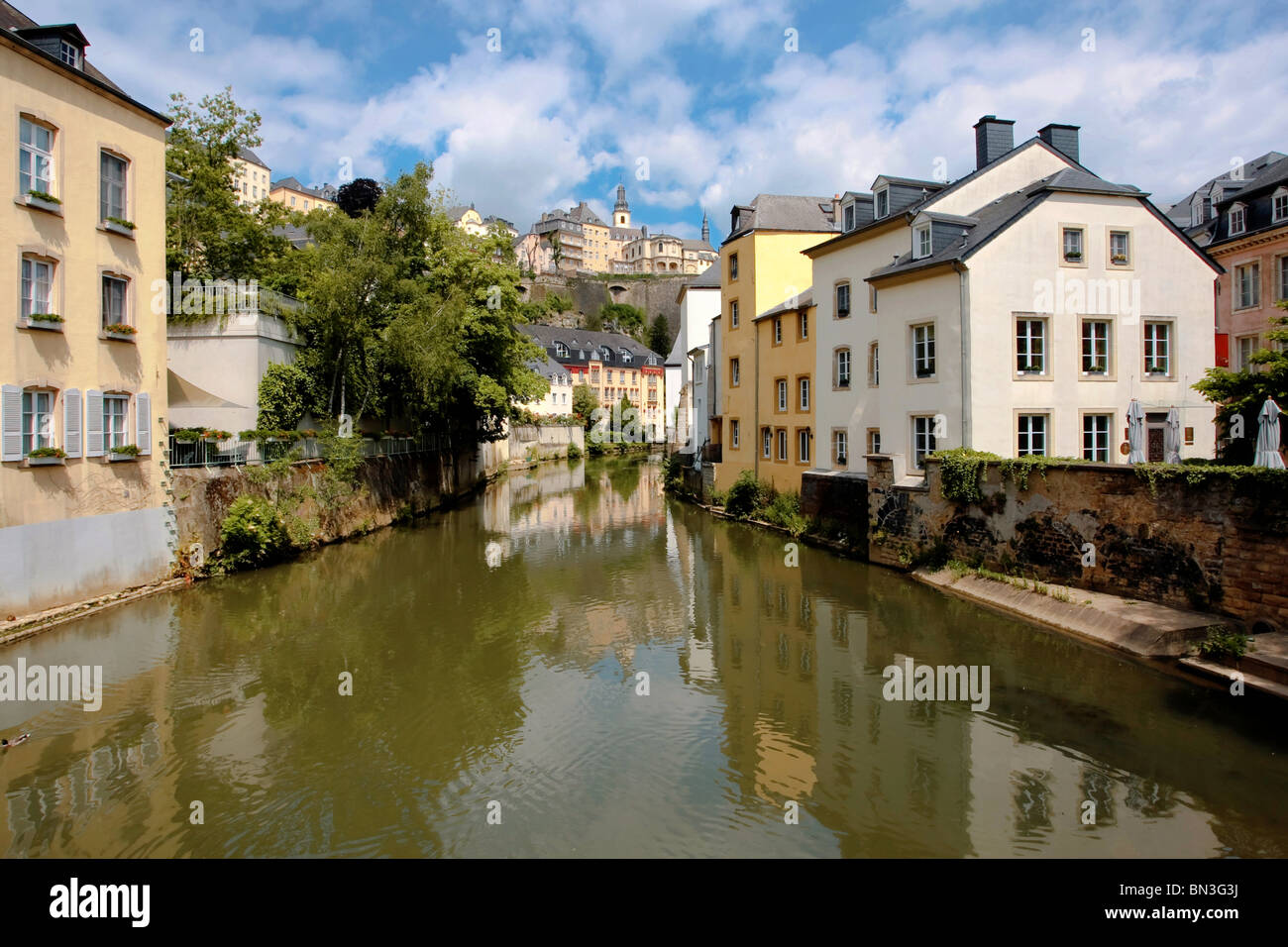 River Alzette, Grund, Luxemburg, Europe Stock Photo - Alamy