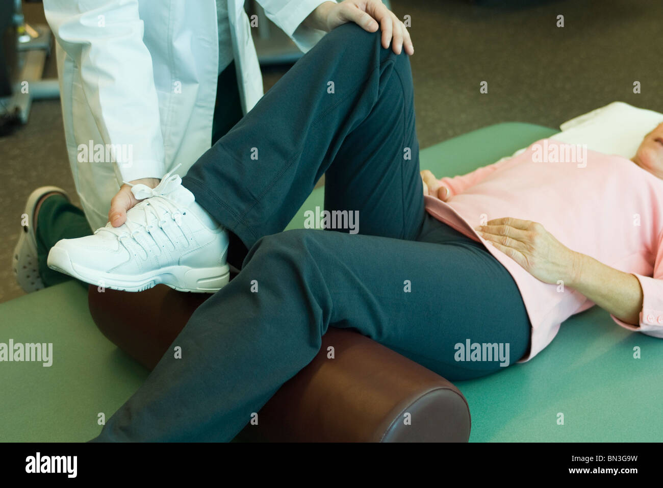 Patient receiving physical therapy treatment Stock Photo