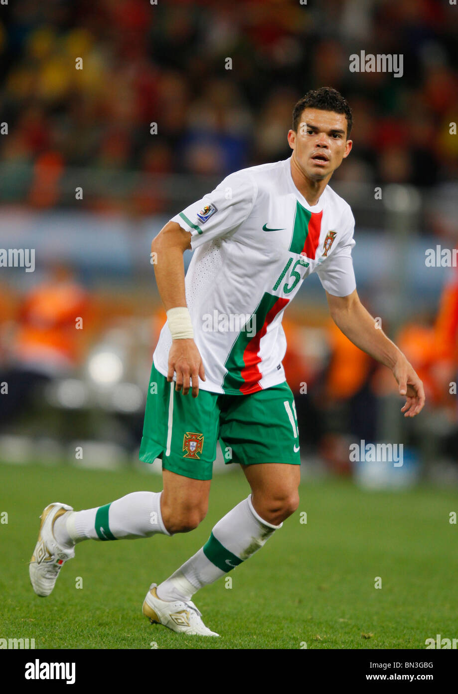PEPE SPAIN V PORTUGAL GREEN POINT STADIUM CAPE TOWN SOUTH AFRICA 29 June 2010 Stock Photo