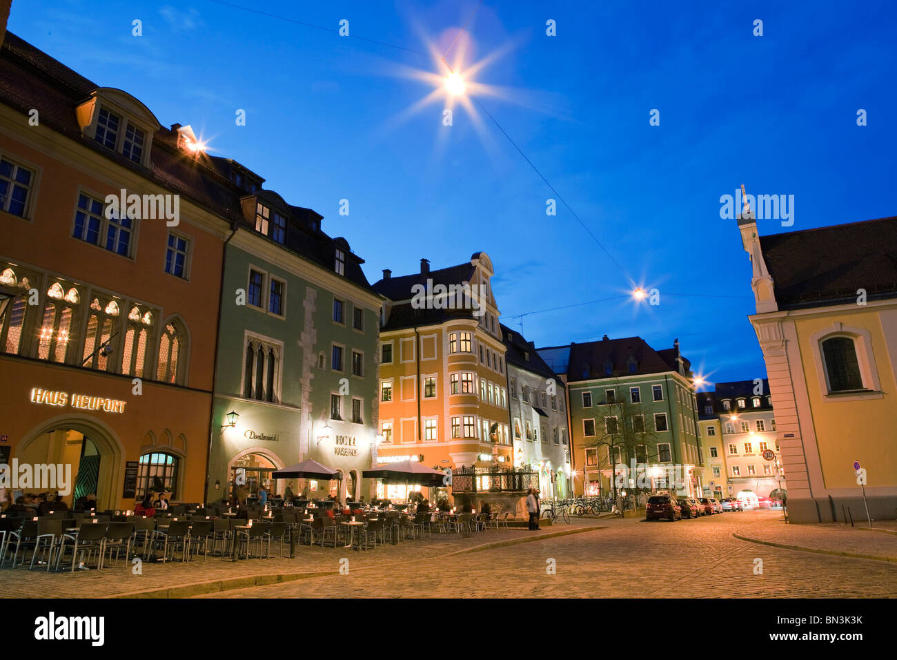 Cathedral square, Regensburg, Germany Stock Photo Alamy