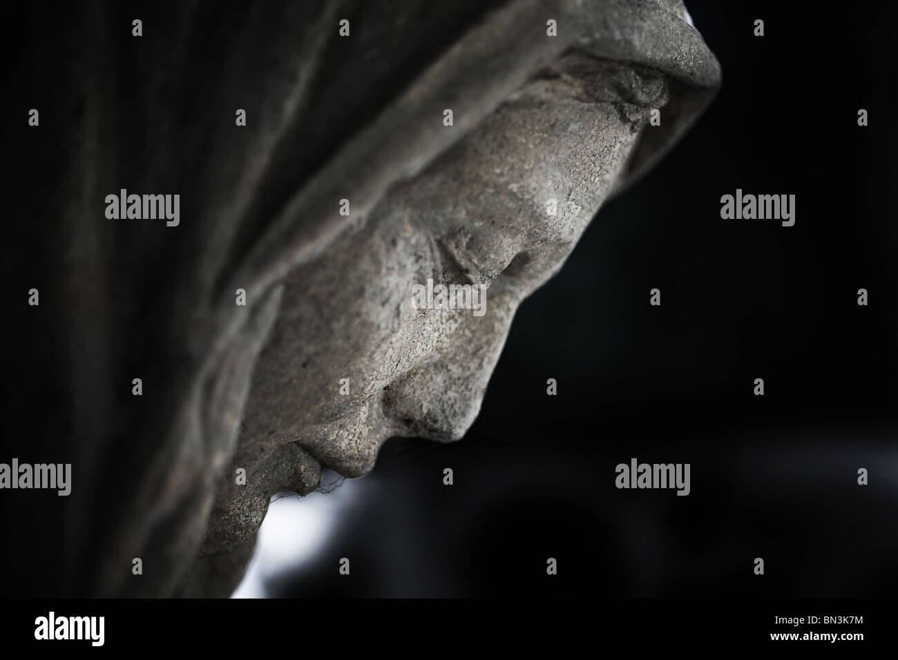 Sculpture of a on a grave, detail Stock Photo