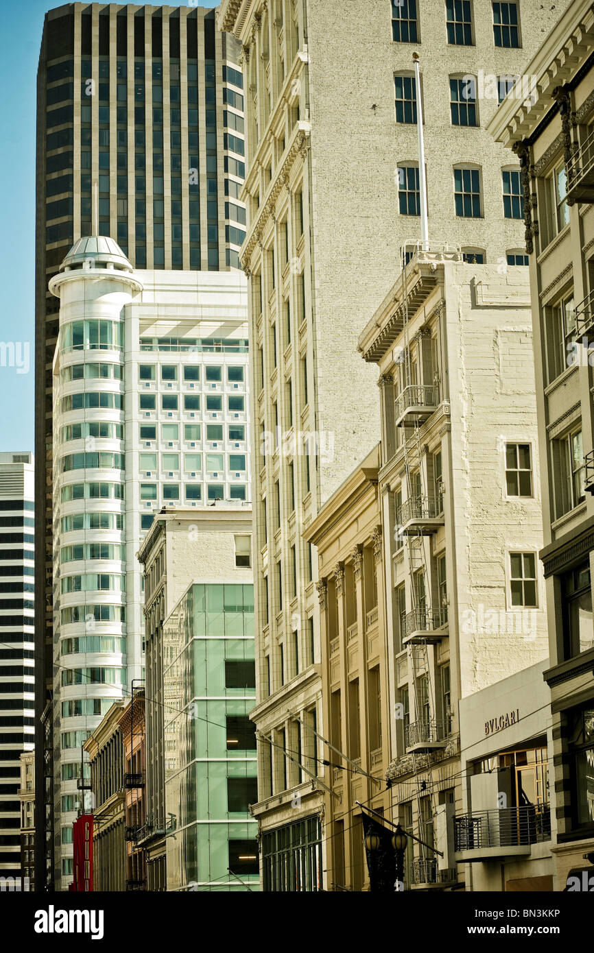 Building facades in San Francisco, USA Stock Photo