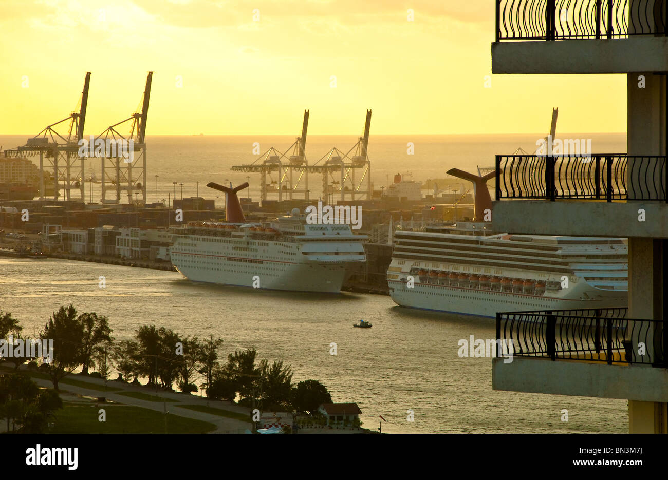Cruise ships docked in Port of Miami cruise port in Miami, Florida, USA Stock Photo Alamy