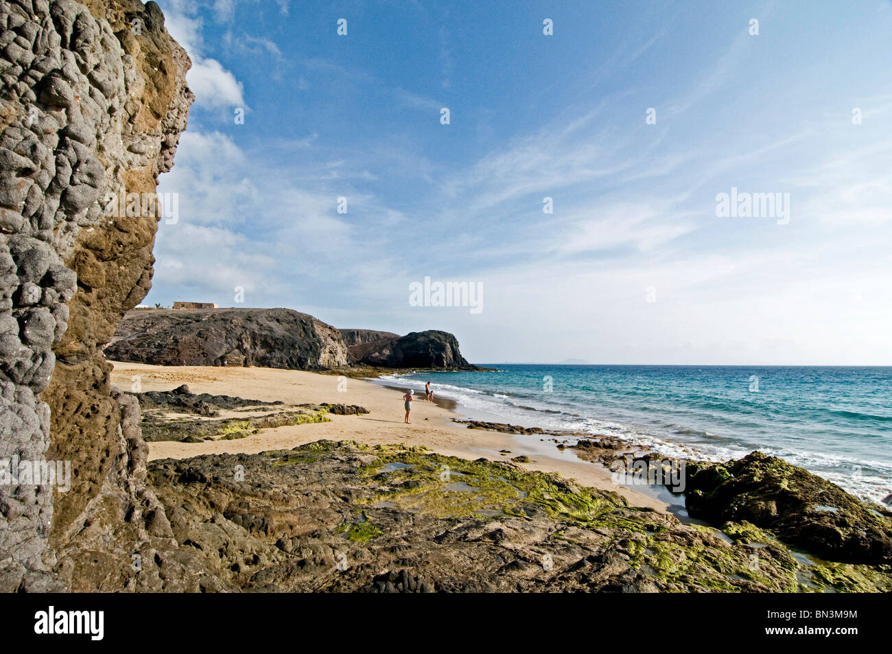 Playa del Pozo, Playas de Papagayo, Lanzarote, Spain Stock Photo