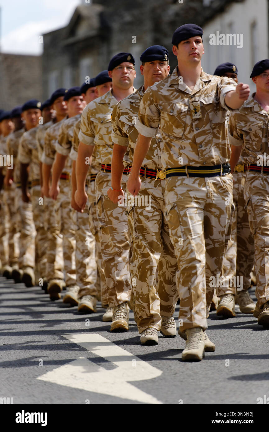 The Royal Logistic Corps on parade. Stock Photo