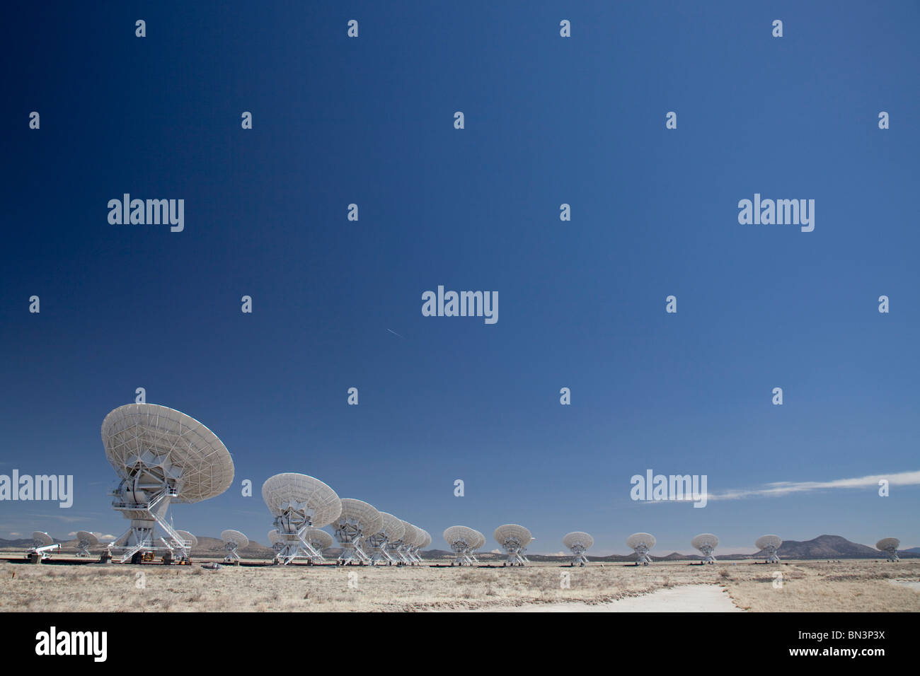 Radio Telescopes in the Very Large Array , New Mexico, USA Stock Photo