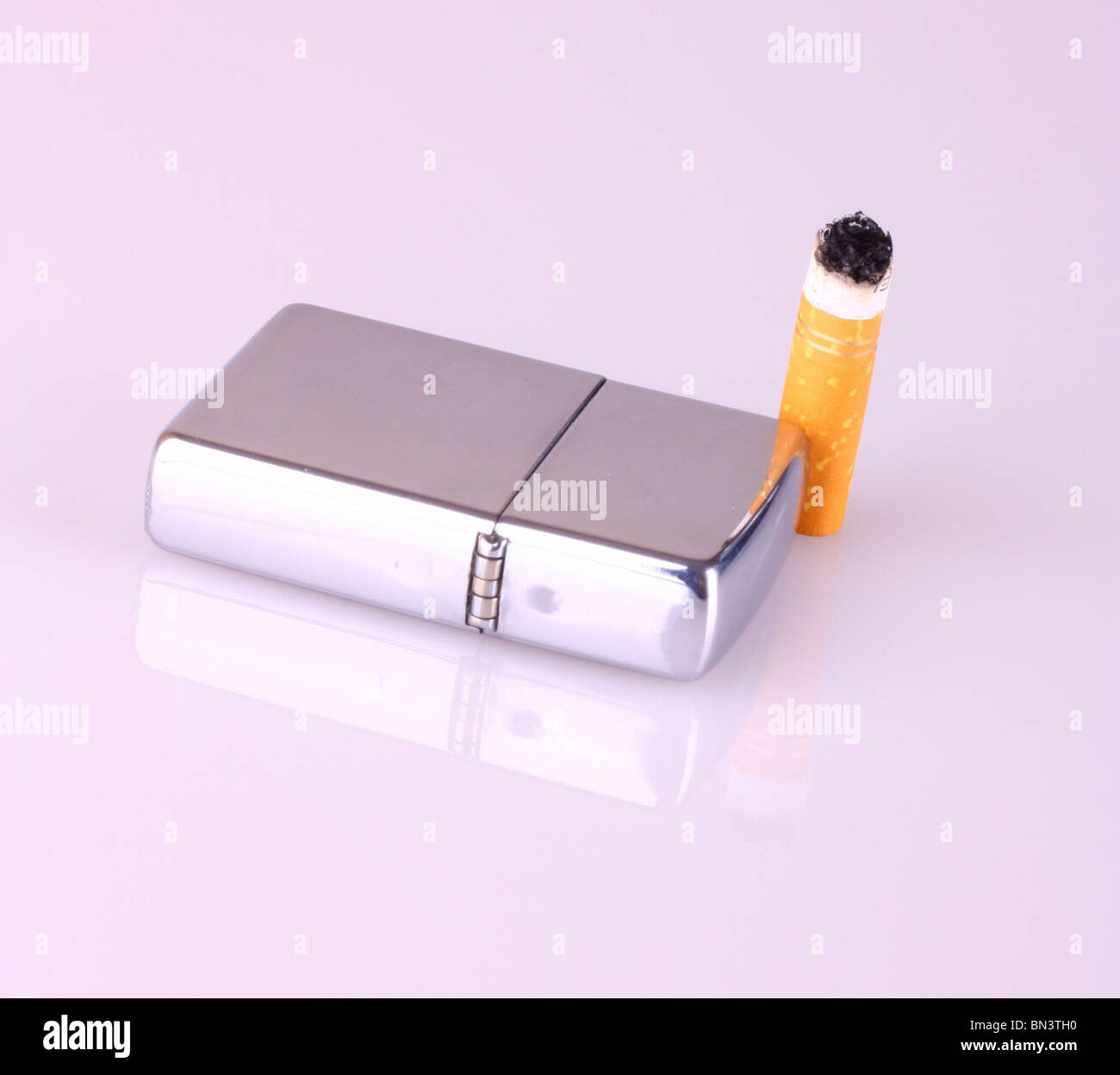 cigarette filter and a lighter Stock Photo Alamy