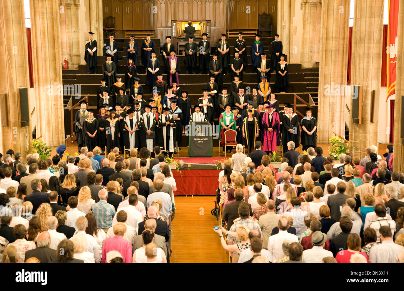 Graduation day University College of the Arts Norwich England Stock