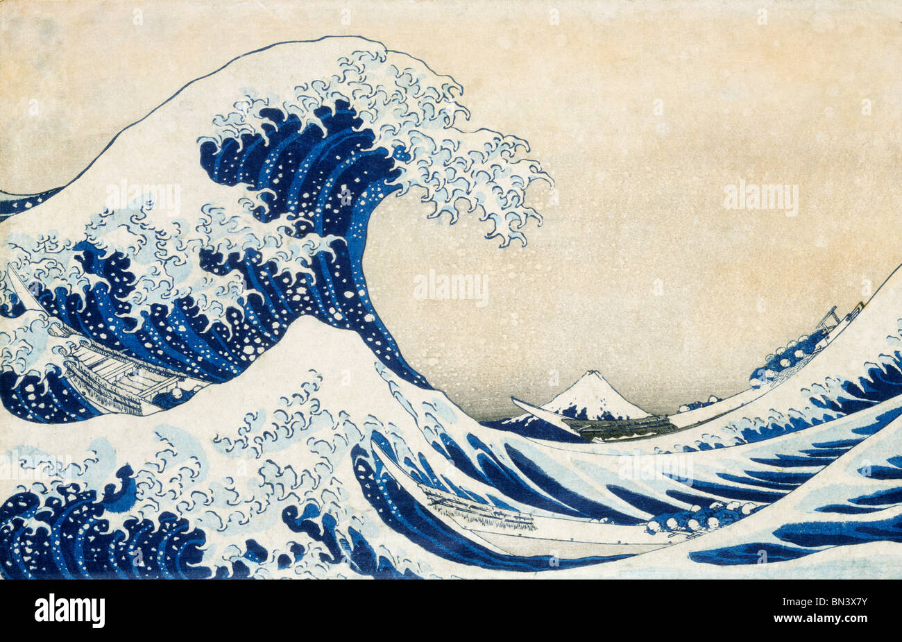 The Great Wave, by Katsushika Hokusai. Japan, 19th century Stock Photo