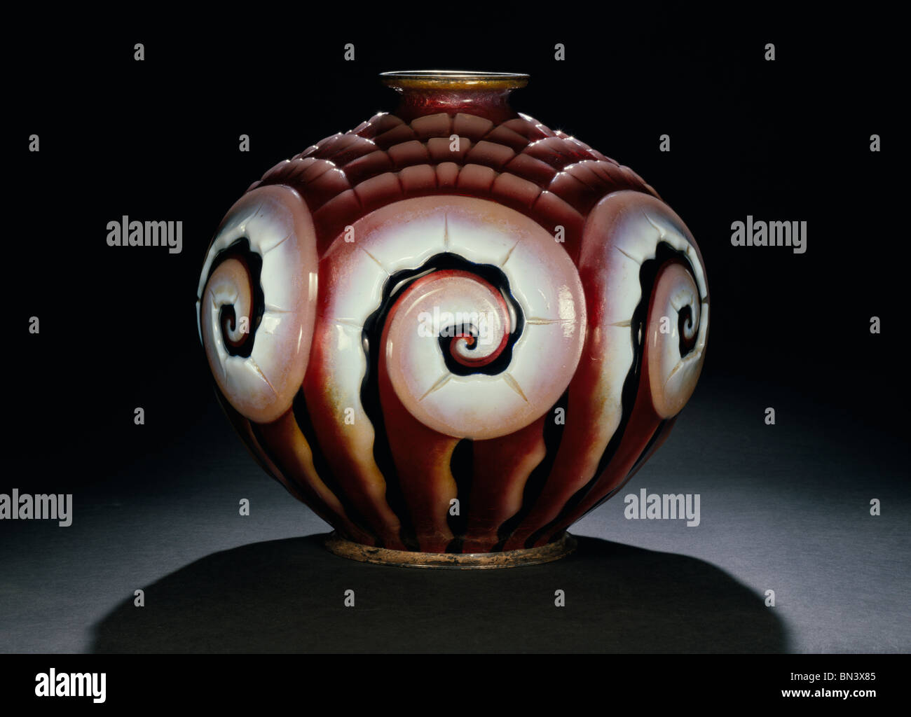 Vase signed by Camille Fauré France c 1925 Stock Photo